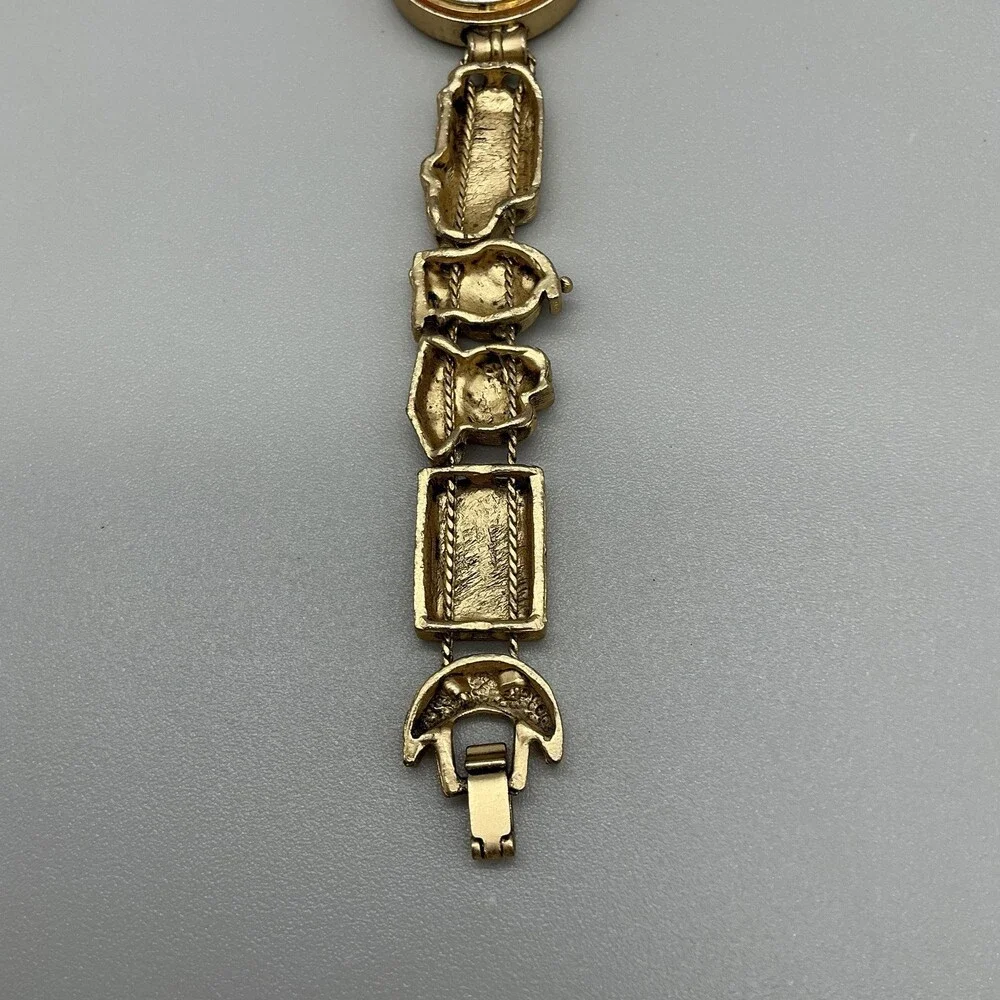 Jennie B Womens Watch 24mm School Gold Tone Teacher Charm New Battery 7.5
